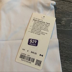 BNWT Seek Simplicity Tank